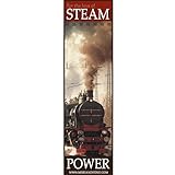 For the Love of Steam Power Trains Laminated Bookmark