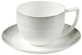 Review Ciroa  / Opus Fine Bone China Silver Rimmed 250ml Teacup & Saucer