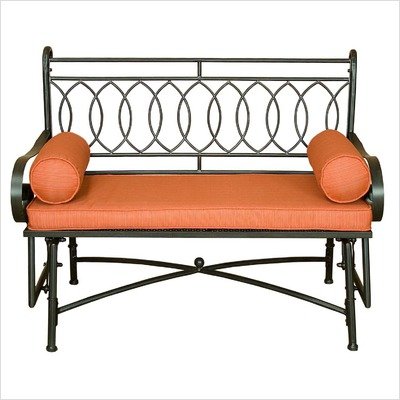 Pinnacle Strategies K81541-C 45-Inch Metal Glider Loveseat with Cushion