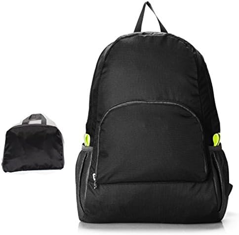 LOVEHOS 20l Handy Lightweight Foldable Travel Hiking Backpack (BLACK)