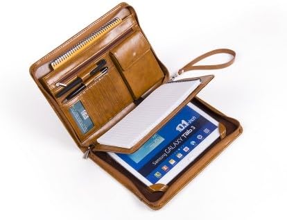 Deluxe Padfolio Organizer with Wrist Strap, for Samsung Galaxy Note 10.1 2014 Edition and a Notebook
