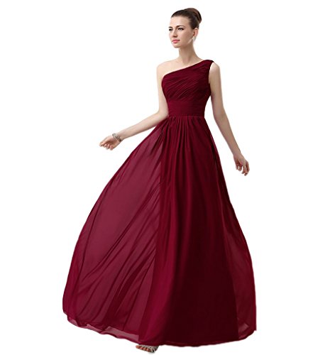 Beautbride Womens 2015 Long One Shoulder Chiffon Evening