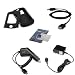Black Durable Soft Rubber Silicone Skin Case + USB Rapid Car Charger + USB Home Travel Charger + USB Data Cable + Clear Durable Reusable LCD Screen Protector for AT&T LG CU720 Shine Cell Phone