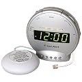 Sonic Alert SBT425ss Digital Sonic Boom Loud Vibrating Alarm Clock with Telephone Signaler