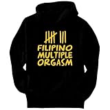Filipino MULTIPLE ORGASM Countries Mens Hoodie (Black, Sizes X-Small - XXX-Large)