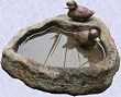 bronze ducklings statue home garden basin sculpture New