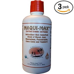 Maqui Max Organic Maqui Juice Blend from CAOH® (3 32 oz Bottles) Maqui Max - Organic Maqui Juice Blend from CAOH® (3 - 32 oz Bottles)