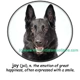 German Shepherd BLACK Joy Adult T Shirt