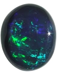 O&G Australia Natural Lightning Ridge Solid Black Opal Gemstone (.70cttw)