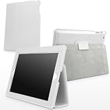 BoxWave Smart Minimus Leather iPad 3 Wrap (Ultra-Slim Folio Stand Case) (Winter White)