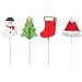 Christmas Hard Candy Lollipops-set of Eight-4 Shapes: Tree, Snowman, Stocking and San...