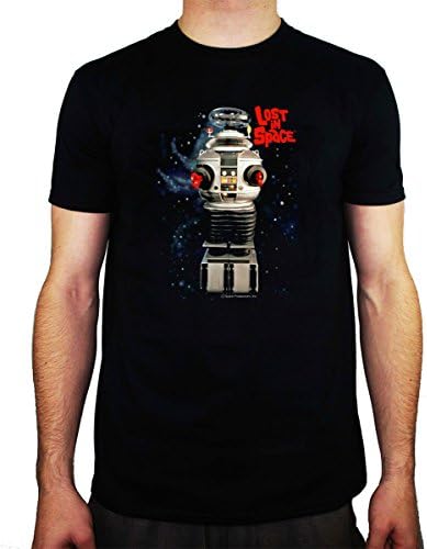 Famous Monsters Mens LOST IN SPACE Robot T-shirt X-Large Black