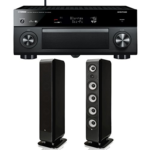 Yamaha RX-A2040BL 9.2-Channel Wi-Fi Network AVENTAGE Home Theater Receiver Plus A Pair of Boston Acoustics M340 3-Way Floorstanding Speakers