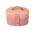 Mini Jewelry Box Case Gift For Necklace Ring Bracelet Oval Pink
