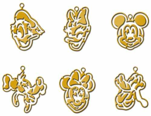 Plaid Disney Mini Brass Stencil, Mickey and Minnie 