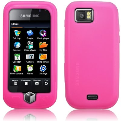 SAMSUNG S8000 JET ULTRA SOFT SILICON SKIN CASE - HOT PINK PART OF THE QUBITS ACCESSORIES RANGE