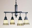 26"W Diamond Mission 4 Lt Chandelier