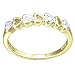 Children's 10K Gold Overlay Sterling Silver Diamond Accent Hearts Ring , Size 4