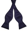 Vesuvio Napoli SELF TIE Bow Tie Solid NAVY BLUE Color Men's BowTie