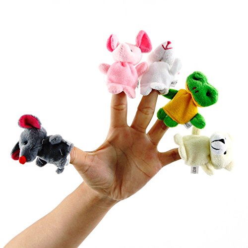Imagen 3 de Marioneta Diminuta para el Dedo de los Niños Juego de Animales Aleatorios