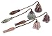 Set of 4 Exquisite Crystal Jeweled Pewter Candle Snuffers