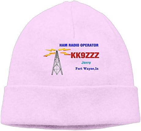 HAM RADIO OPERATOR Skull Beanies Hat Pink