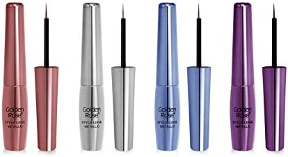 Golden Rose Style Liner Metallic Eye Liner, Set of 4 (Set2)