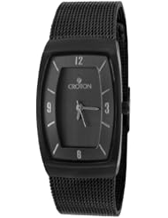 Croton Womens CN207316GYGY Aristocrat Grey Dial Mesh Black Ion-Plated Stainless Steel Watch