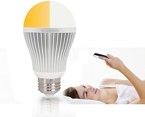 Texsens 9W 800 Lumen LED Light Bulb,60 Watt Incandescent Bulbs Equivalent,Dimmable With 2.4GHz Wireless Remote Control, Adjustable Color Temperature and Adjustable Brightness