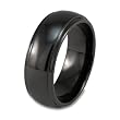Black Ceramic Ring (8.0mm) - Sizes 8 - 13