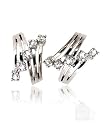 Elegant Stering Silver with rhinestone earrings