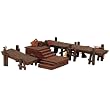 Lemax Plymouth Corners Village Wooden Docks 3-Piece Accessory Set #14643