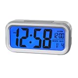 Acctim 13387 Janus Alarm Clock, Silver