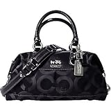 Coach Signature Op Art Sabrina Satchel Duffle Bag Tote 12947 Black