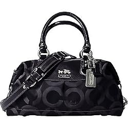 NEW AUTHENTIC COACH MADISON OP ART SABRINA SATCHEL TOTE (Black)