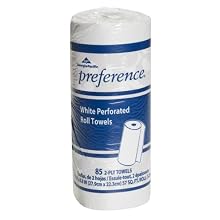 Georgia-Pacific Preference 27385 White 2-Ply Perforated Paper Towel Roll, 8.8" Length x 11" Width (Case of 30 Rolls, 85 per Roll)
