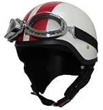 バイク用 ヘルメット ◎ゴーグル付き コンバット ヘルメット （パールホワイト）