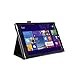 KHOMO - Microsoft Surface Pro 3 Case - Black Premium Folio Case with Stand for Microsoft Surface Pro 3