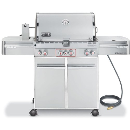 Weber Summit S-470 Natural Gas Grill On Cart With Rotisserie, Sear Burner & Side Burner Weber Summit S-470 Natural Gas Grill On Cart With Rotisserie, Sear Burner & Side Burner