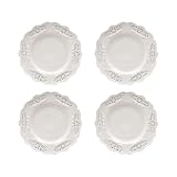Gracie China, Victorian Rose Collection Plate, Fine Porcelain, Set of 4