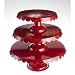 SET OF 3 CAKE STAND RED