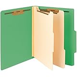 Smead Classification File Folder, 2 Divider, 2" Expansion, Letter Size, Green, 10 per Box (14002)