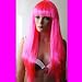 NEU Sexy Perücke wig peruk ca.70 cm pink glatt cosplay pc2