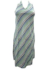 V-neck Vintage Summer Sleeveless Cotton  Dress