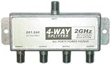 2 GHz 90dB 4-Way F-Pin Splitter DC Passing