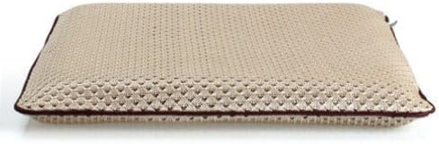 Square Mesh Case Slow Rebound Memory Foam Cushion (Ice silk light tan color)