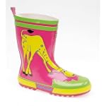 Stormwells giraffe print kids wellington