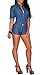 DEARCASE Sexy Half Sleeve Denim Jeans Jumpsuit Bodysuit Shorts Romper Playsuit