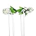 Valdler Foam Paper Rose Flower Crown with Floral Wrist Band for Wedding Festivals Ivory