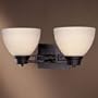 Minka Lavery Iconic 6862-66 Small Glass Reversible 2-LT 200w (7"H x 16"W) Vanity Lighting in Black
